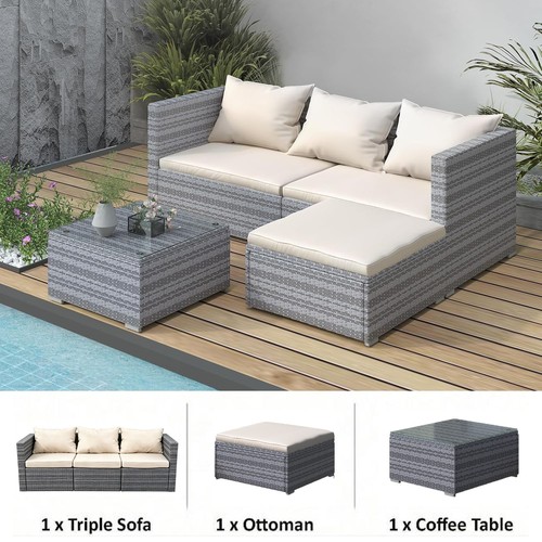 Rattan garden furniture - rattan, corner