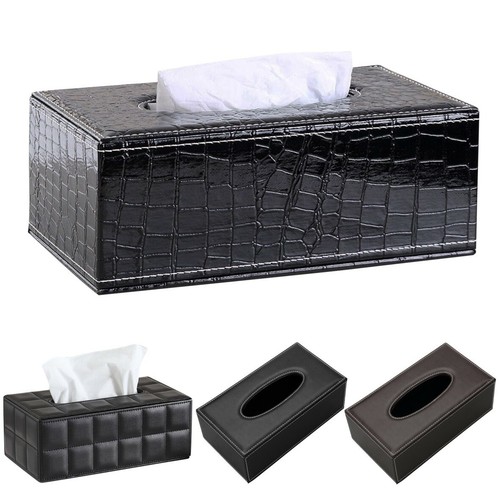 Leather tissue box - leather,