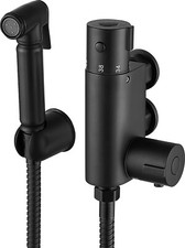 Thermostatic Mixer Bidets Toilet Valve Hand Held Muslim Spray Shower Set Black