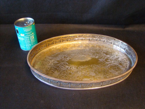 Vintage large oval silver - large,