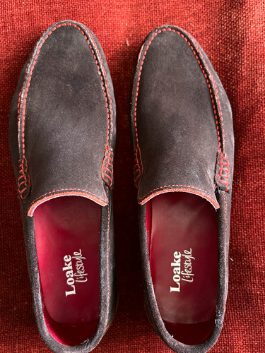 Loake men black - black, suede