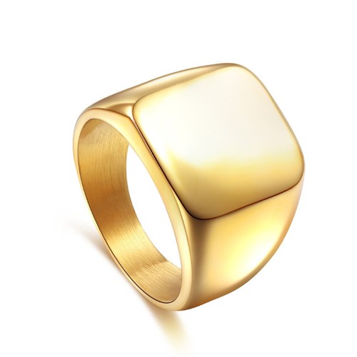 Biker men signet ring - ring, black