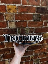 Triumph Classic | Logo / Sign | Free Standing | 40cm x 10cm X 10cm | Garage Sign