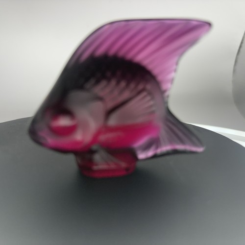 Lalique angel fish red crystal - fish,