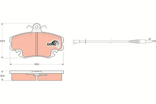 Brake pads gdb400 trw - brake,