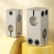 Double-Bore Cross Clamping Block Perpendicular Shaft Cross Support Bracket Mount