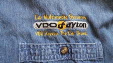 VDO Dayton Car Multimedia Systems Promotional Collectable Denim shirt XL RARE