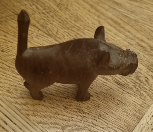 Wooden warthog handcrafted