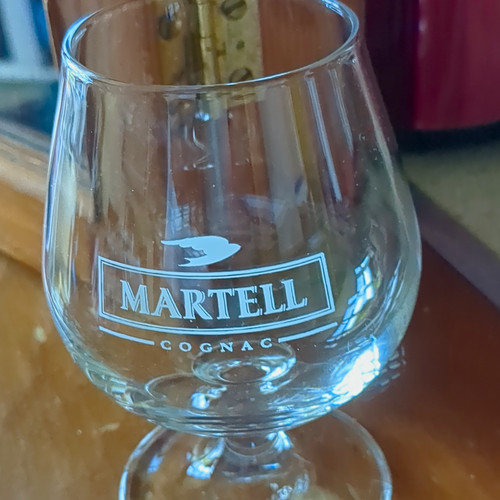 Small martell branded cognac - small,