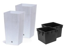 Tall Square Plastic Rattan