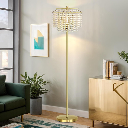 Crystal floor lamp modern - crystal,