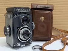 Old Vintage Yashica-44 Twin Lens Reflex Waist Level Camera With Case