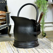 Black Traditional Coal Bucket With Shovel - 36cm