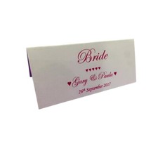 10 x Heart Place Cards Name