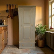 Olive Green Pine Larder Cupboard