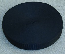 1 inch 25mm wide Black Nylon