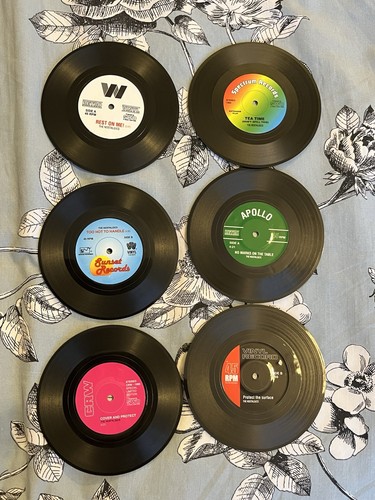 Vinyl record coasters - vinyl,
