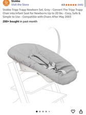 Stokke Tripp Trapp Newborn Set - Grey - Up to 9 kilos / 20 pounds