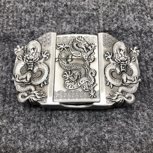 Antique brushed dragon belt - brushed,