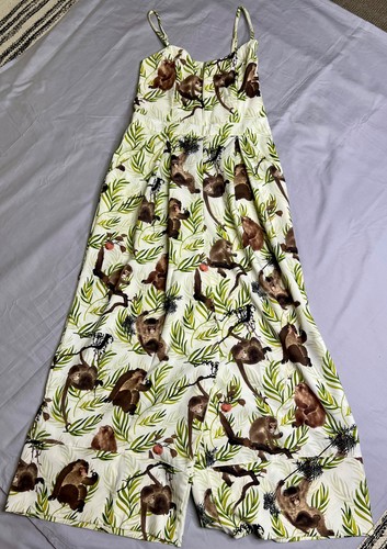 Black milk monkey print - black,
