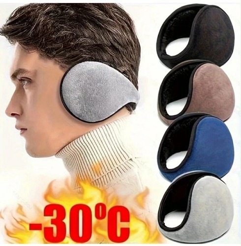 Black winter ear muffs - black,