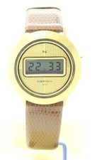 RARE VINTAGE NEPRO Quartz Digital WATCH 1970's - NEW OLD STOCK NOS - SWISS Brown