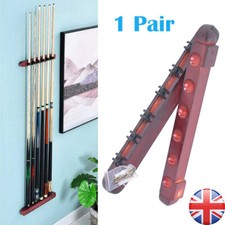 Wooden Pool Cue Holder Wall