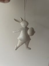 Tk Maxx Homesense Christmas Hanging Bunny Rabbit Holding A Egg Decoration BNWT
