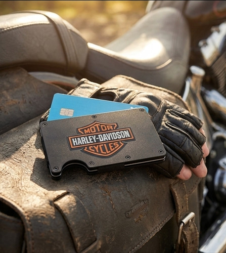 Harley davidson metal - davidson, wallet
