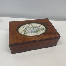 J & J CASH CARVED WOODEN BOX