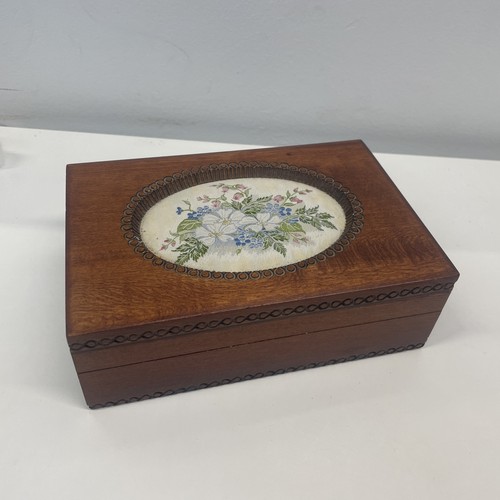 Cash carved wooden box - &,
