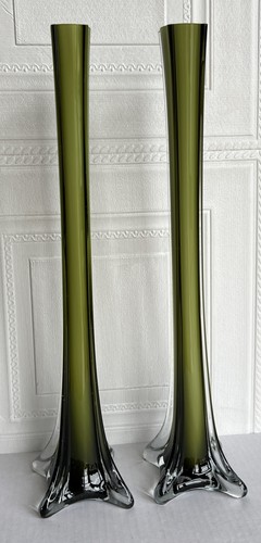 Pair vintage tall olive - pair,