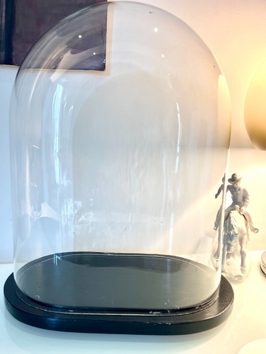 Large vintage glass dome with - dome,