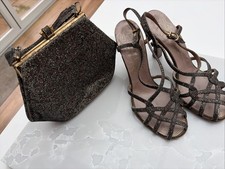 Vintage 60s/70s Sparkly Shoes & Bag By A Manfield continental