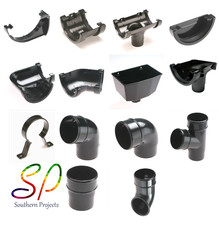 Black Half Round Gutter