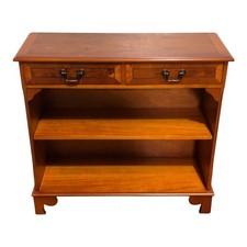 Handsome Small Vintage Yew Bookcase