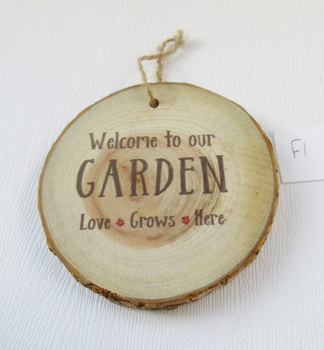 Wooden log slice garden theme - log,