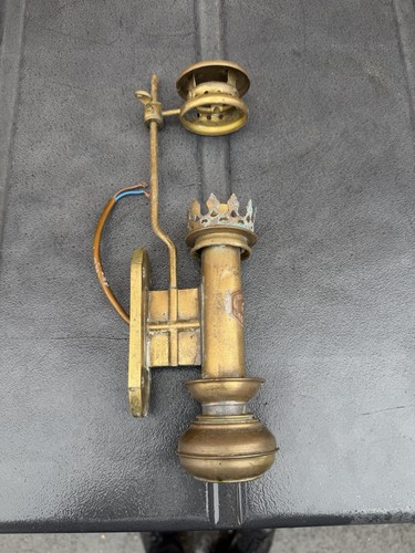 Brass carriage lamp - brass, star