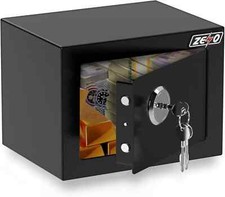 FIREPROOF STEEL SAFE SECURITY HOME OFFICE MONEY CASH SAFETY BOX WITH KEY UK