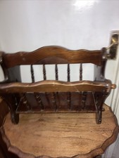 Vintage Wooden Magazine Rack, Cottagecore For Refurb, Up Cycling- Knob Missing