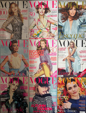Vogue UK British magazine bundle lot x9 2012 - Jennifer Lawrence Emma Stone