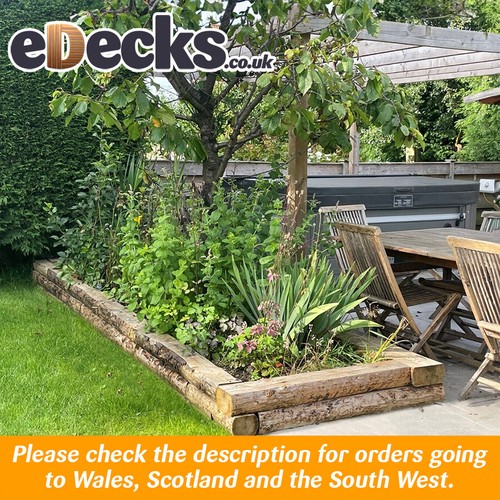 Rustic sleeper garden treated - garden,