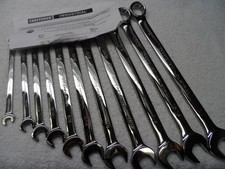 Craftsman Industrial USA NOS Full Polish SAE Wrench Set 11 pcs - PN 24417