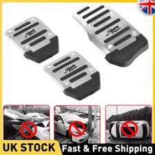 Silver Non Slip Automatic Gas Brake Foot Pedal Pad Cover Car Accessories Kit Set