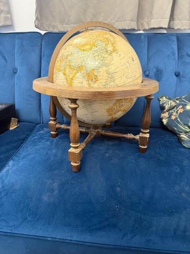 Large world globe wooden - world,