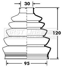 FIRST LINE Front Outer CV Boot