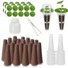 121x Hydroponic Garden Seed Pods Grow Anything Kit with Accessories Sponge Dome
