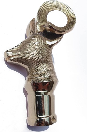 Brass ram head - handle, for