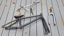 Vintage Old School BMX Bike Frame Eastern? Steel Bicycle Parts Fork Bars