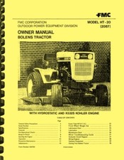 Bolens FMC Husky HT-20 2087 Lawn Tractor 2-in-1 OWNER'S MANUAL & PARTS LIST